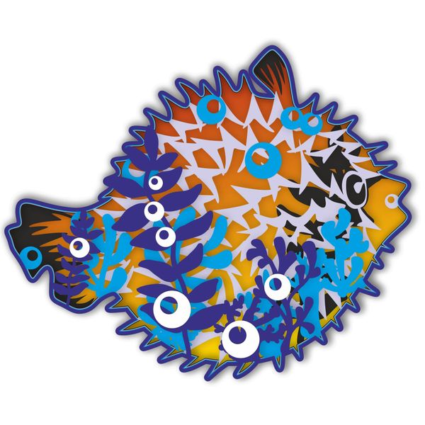 Wow We | Multi Layered Paint Board | Puffer Fish 1