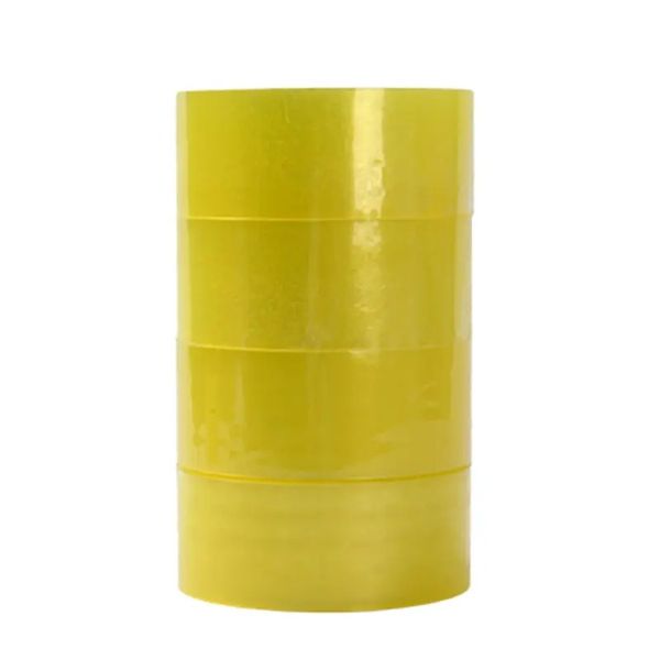 Strong Stable Yellow Clear Transparent Sealing Packing Tape - 4 Piece
