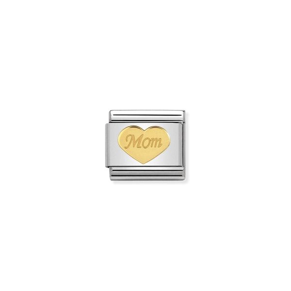 Nomination Composable Classic Link With Gold Mom Heart.