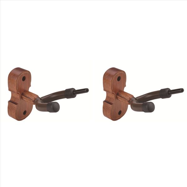 Wall Mount Violin Hanger Hook With Bow Holder For Home(Mahogany)