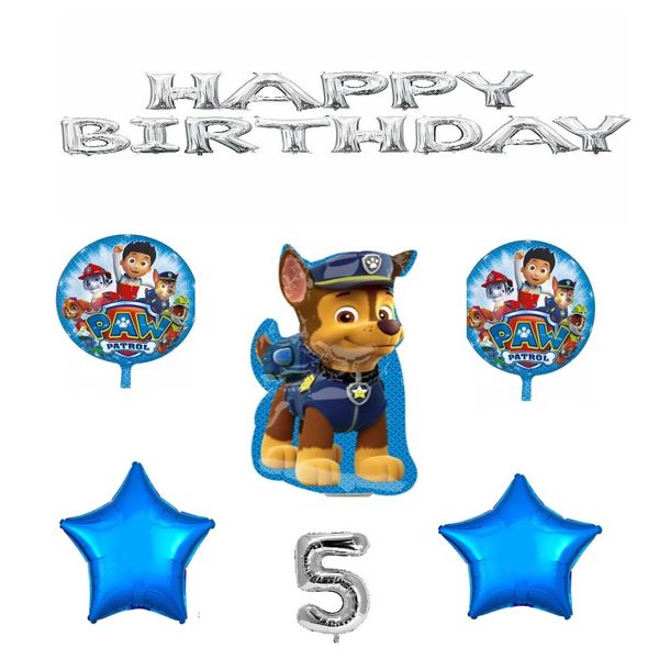 Paw Patrol Balloon Set 5 Year Chase