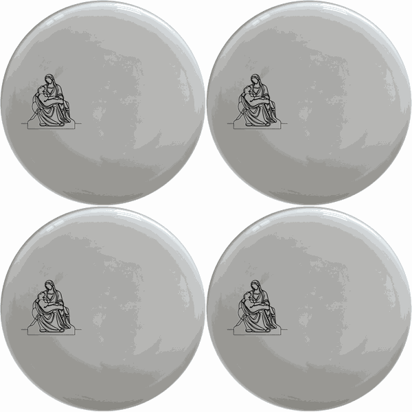 Pieta Art Dinner Plate Set of 4 - Range 4