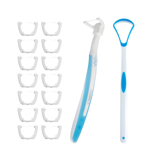ToothCare - Floss Pro &amp; Tongue Scraper Cleaner (2 Pack)