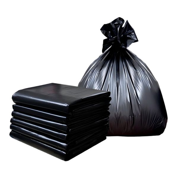 100 Pack Large Heavy Duty Black Bin Liners 45x50cm 20 m Thick Garbage Bags