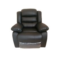 Black Electric Euro Leather Single Recliner Chair Sofa