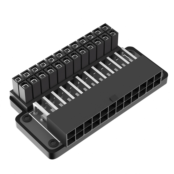 Atx 24Pin Female To 24Pin Male 90 Degree Power Plug Adapter