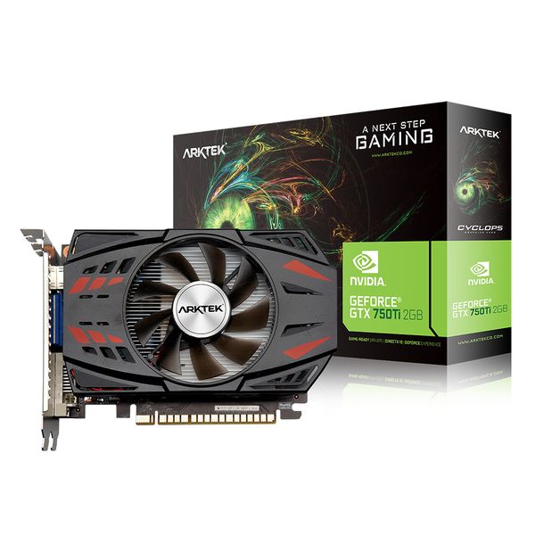 Arktek NVIDIA GTX 750 Ti 2GB GDDR5 128-Bit HDMI/DVI/VGA GPU