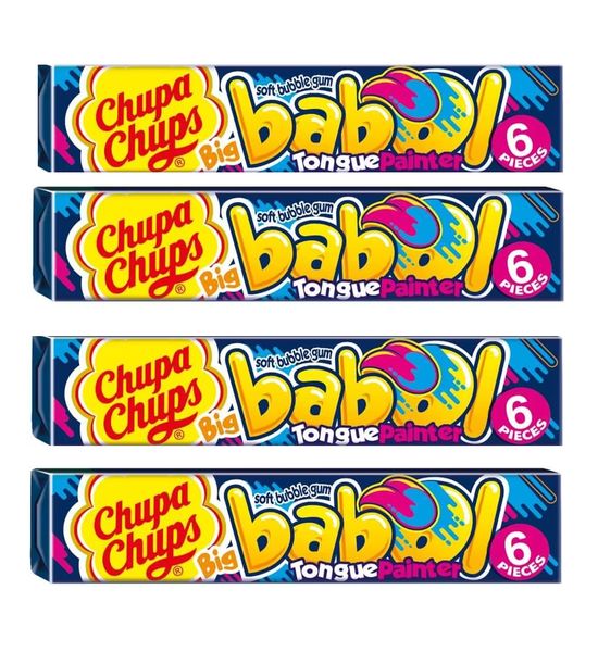 Chupa Chups Tongue Painter Bubble Gum 4-Pack