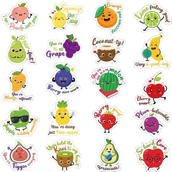 200 Stickers (Cute Fruit Design image