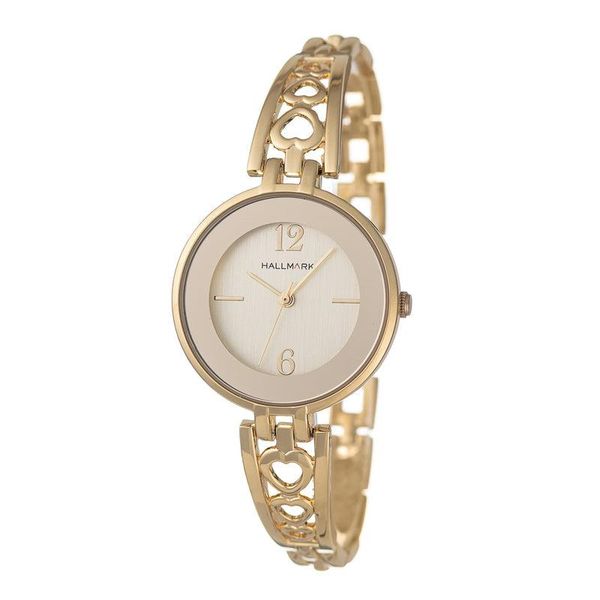 Hallmark Ladies Champagne Dial 31mm Case Watch