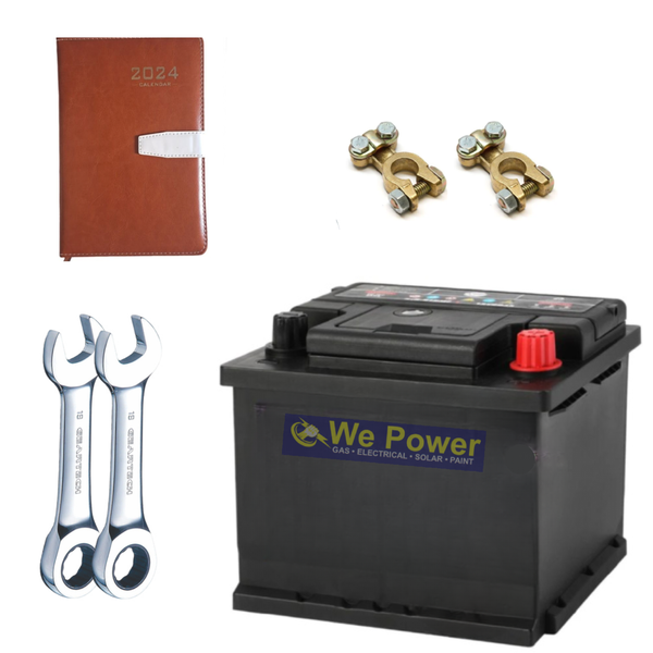 Car Battery 12V 70Ah With 2 Spanners &amp; 2 Terminals &amp; Free Note Book