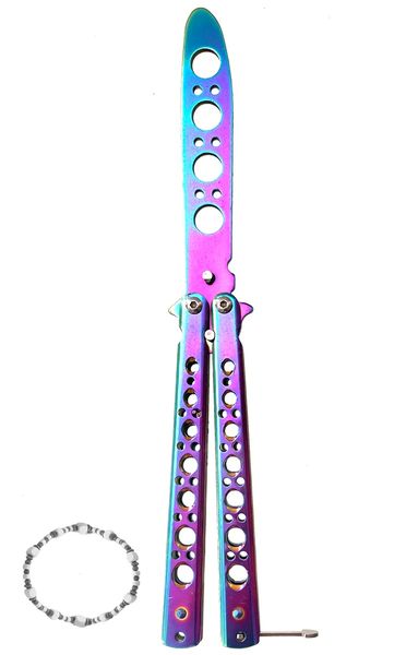 Rainbow Butterfly Knife Trainer for Beginners - Practice Knife Trainer Tool