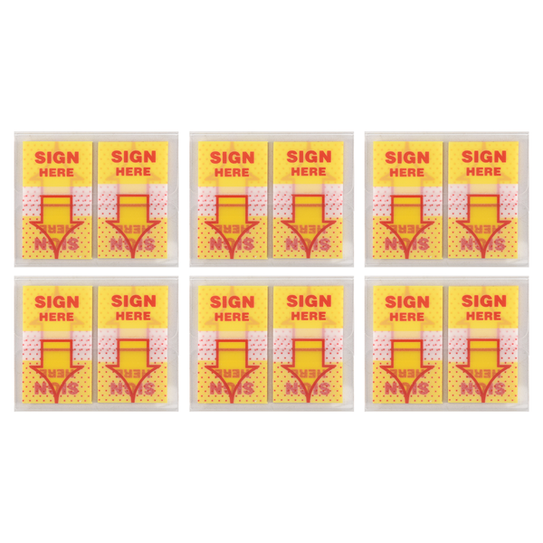 300PCS Here Tabs Stickers with Dispenser Arrows Flag, 1 Inch (Yellow)