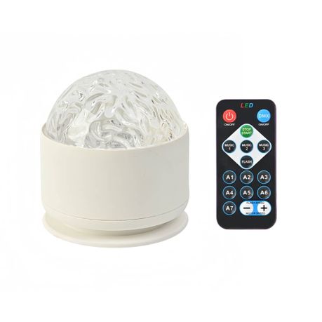 LED Starry Projection Light Mini Magic Ball with Remote Control -White Image