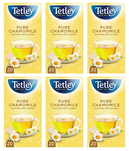 6 x Tetley Pure Chamomile 20's - 120 Teabags
