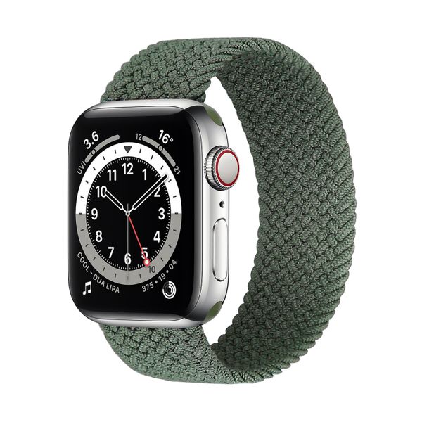 Green Braided Solo Loop Strap for 42/44mm Apple Watch - XS (150-160mm)