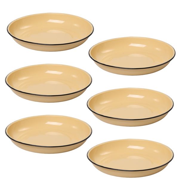 New World- Enamel Deep Plate Rice Plate 20cm Set of 6