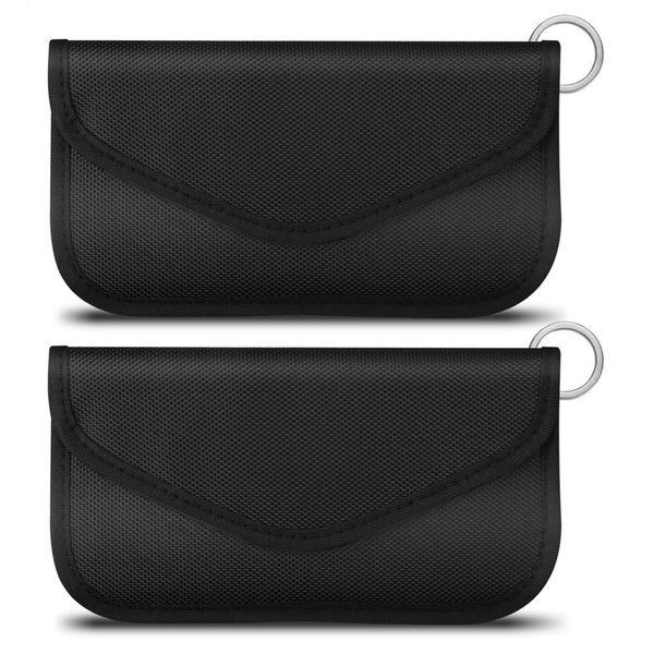 QYNIAL 2 Pack Faraday Bags for Phone and Car Keys - Signal Blocking Pouch