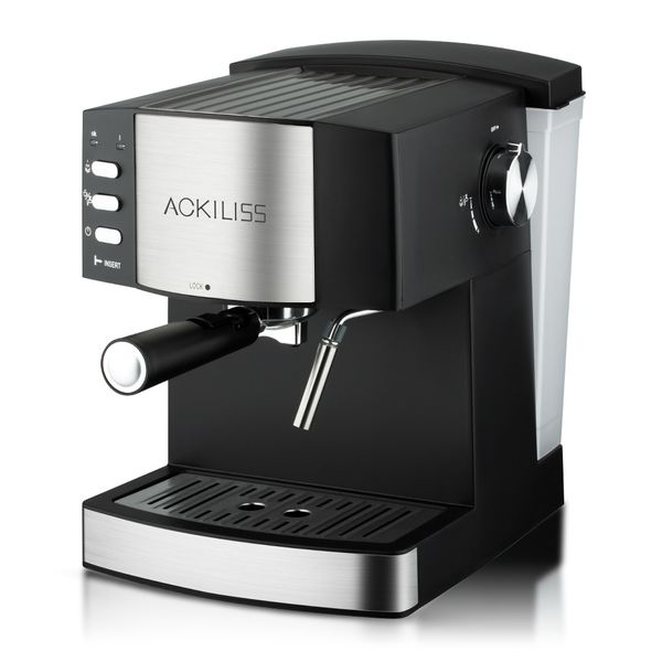 Espresso Coffee Machine 15 Bar: 850W Cappuccino Maker with Milk Frother