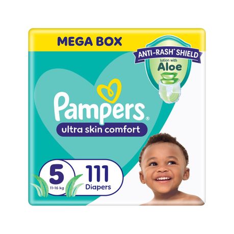 Pampers Anti-Rash Shield Taped Diaper Size 5 (11-16 kg) 111 Nappies