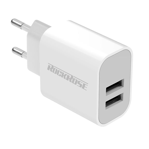 Rockrose Casa A2 12W dual port fast charging, ultra-durable travel charger