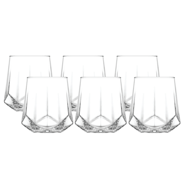 LAV Valeria Hexagon Whisky 400ml Glasses - Set of 6