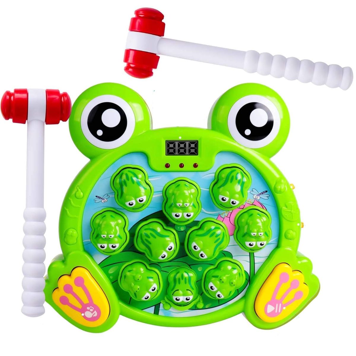 Hip Seat Mom Interactive Whack a Frog Educational Fun Hitting Hammer ...