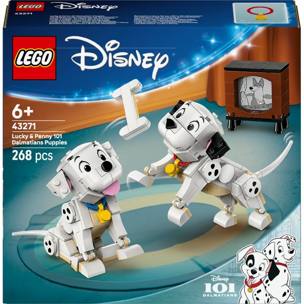 LEGO® Disney Classic Lucky &amp; Penny 101 Dalmatians Puppies Building Toy 43271