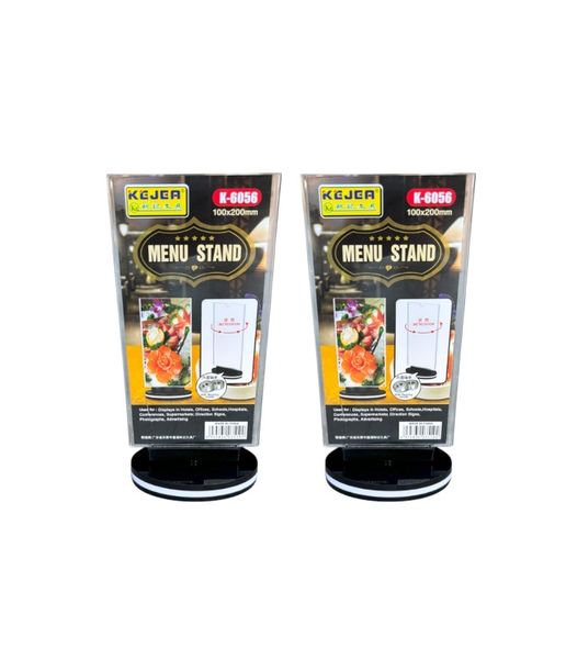 Rotating Double Sided Acrylic Blank Place Sign Holder - 2 Pack