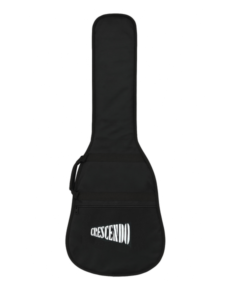 Crescendo Black Padded Bass Guitar Bag with Pocket &amp; Dual Carry Straps