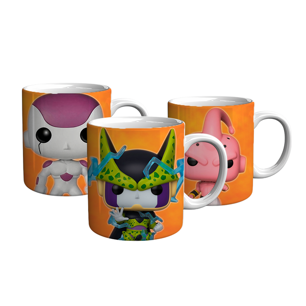 Dragon Ball Z Chibi Printed 3 Coffee Mugs