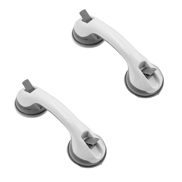 Dual Locking Shower Safety Suction Grab Bar/Bathtub Handle - 2 Pack