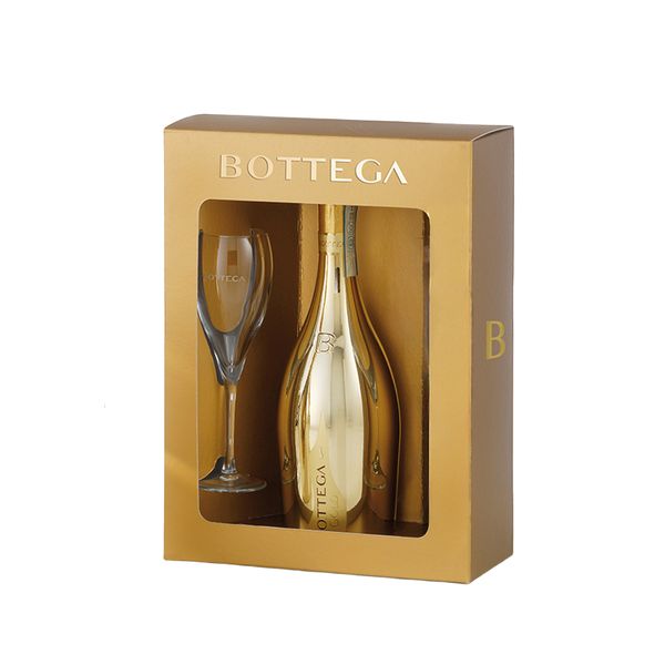 Bottega Gold Prosecco Doc 750 ml + Glass Gift Pack