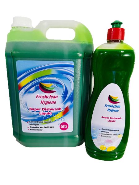 Freshclean Hygiene Super Dishwash Liquid 5L + 750 ml