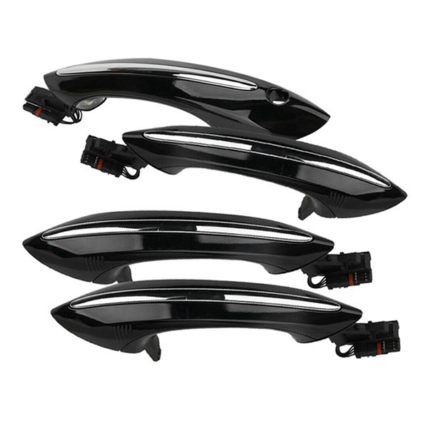 4Pcs Car Outer Exterior Door Handle Set With Light For Bmw 7 Series