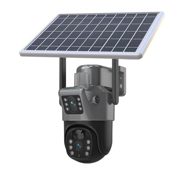 Dual- Camera Surveillance Kit With Solar Charging, Wi-Fi Connectivity