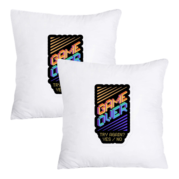 Scatter Cushion Cover Set (50cmx50cm) -Try Again, Yes or No