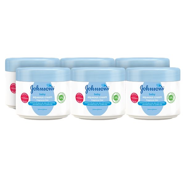 Johnson's Baby Aqueous Cream Fragrance-Free 6 x 350ml