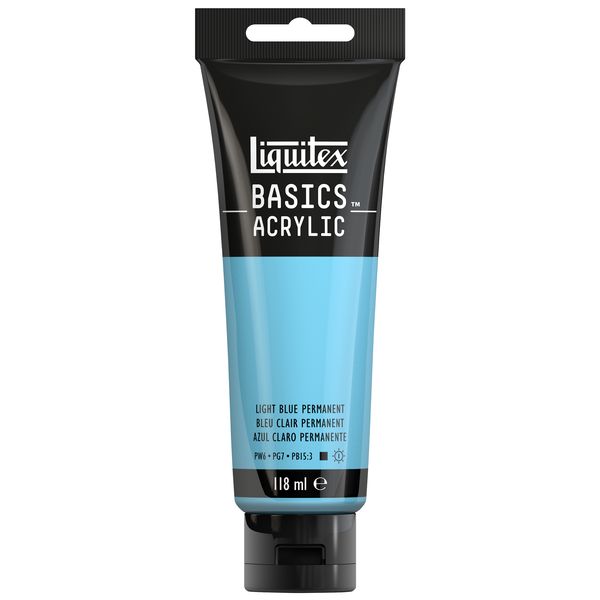 Liquitex Basics Acrylic Colour 118ml Tube - Blue Light Permanent