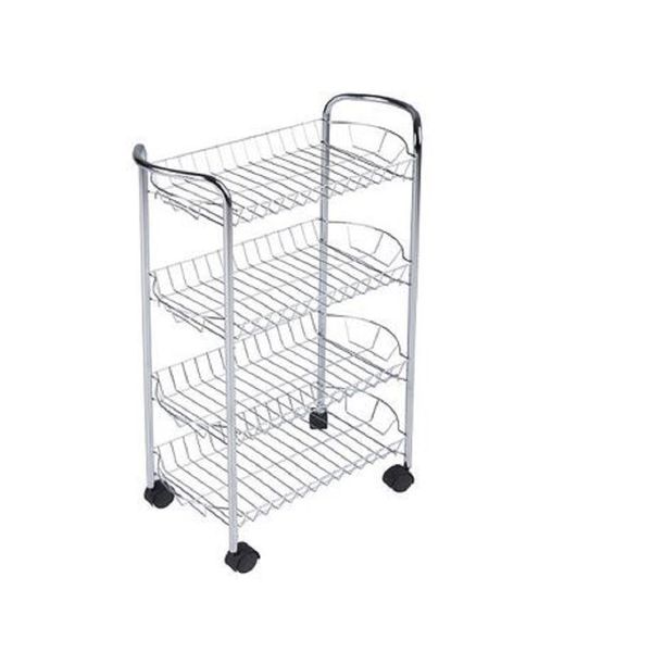 Leopard 4-Tier Chrome Plated Storage Rack