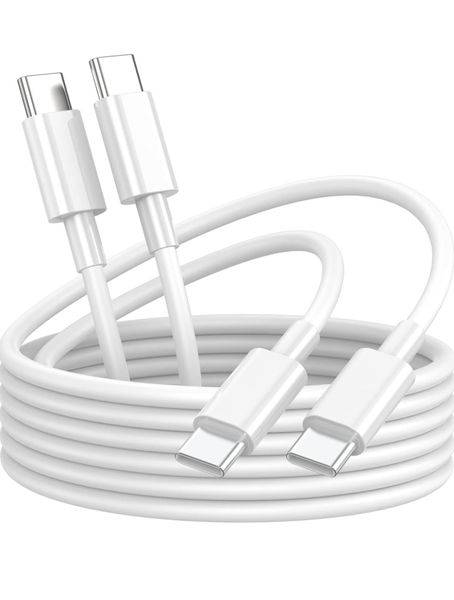 1m Type-C to Type-C Fast Charging Cable - Pack of 2