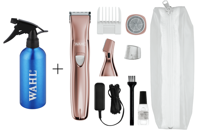Wahl Cordless Hair Removal Kit Rose Gold + Wahl Spray Bottle