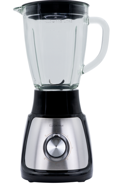 Elektra 500W Glass Jug Nutriblender with Stainless Steel Blades Black