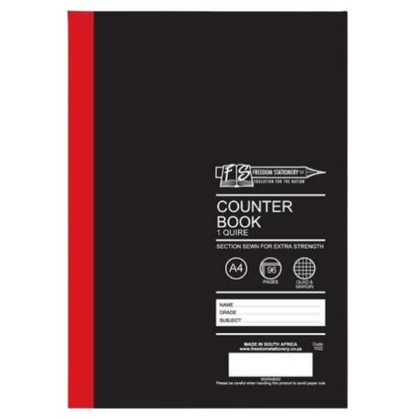 Source Direct-Counter Book 1 Quire Feint &amp; Margin 96 Pages A4 - Pack of 5