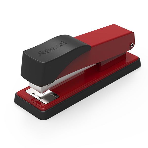 Rexel: Standard 100 Half Strip Metal Stapler - Red
