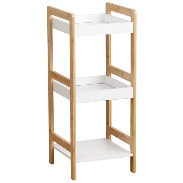 3-tier Bamboo Bathroom Shelf Storage Shelving Rack Shower Caddy Organizer