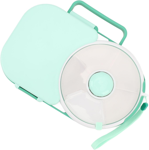 A Portable Rotating Snack Organize container box with lid