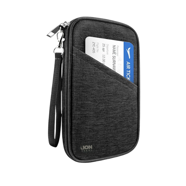 LH RFID Blocking Wallet for Passport &amp; Travel Documents - Black