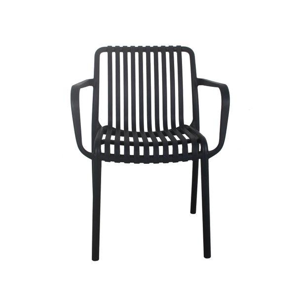 Ibiza Chair With Arms - Dark Grey