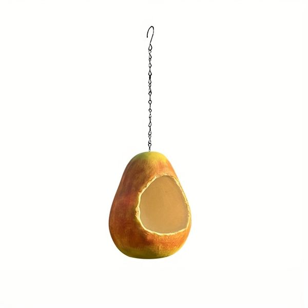 Pear-Shaped Resin Bird Feeder Attracts Birds Hanging Bird Feeding Station